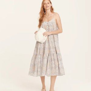 J.Crew Tiered button-front maxi dress in kaleidoscope print——Cover up.